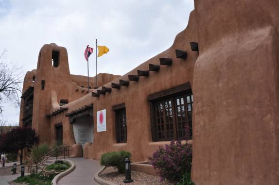 Arquitetura de adobe em Santa Fé, no Novo México - Estados Unidos